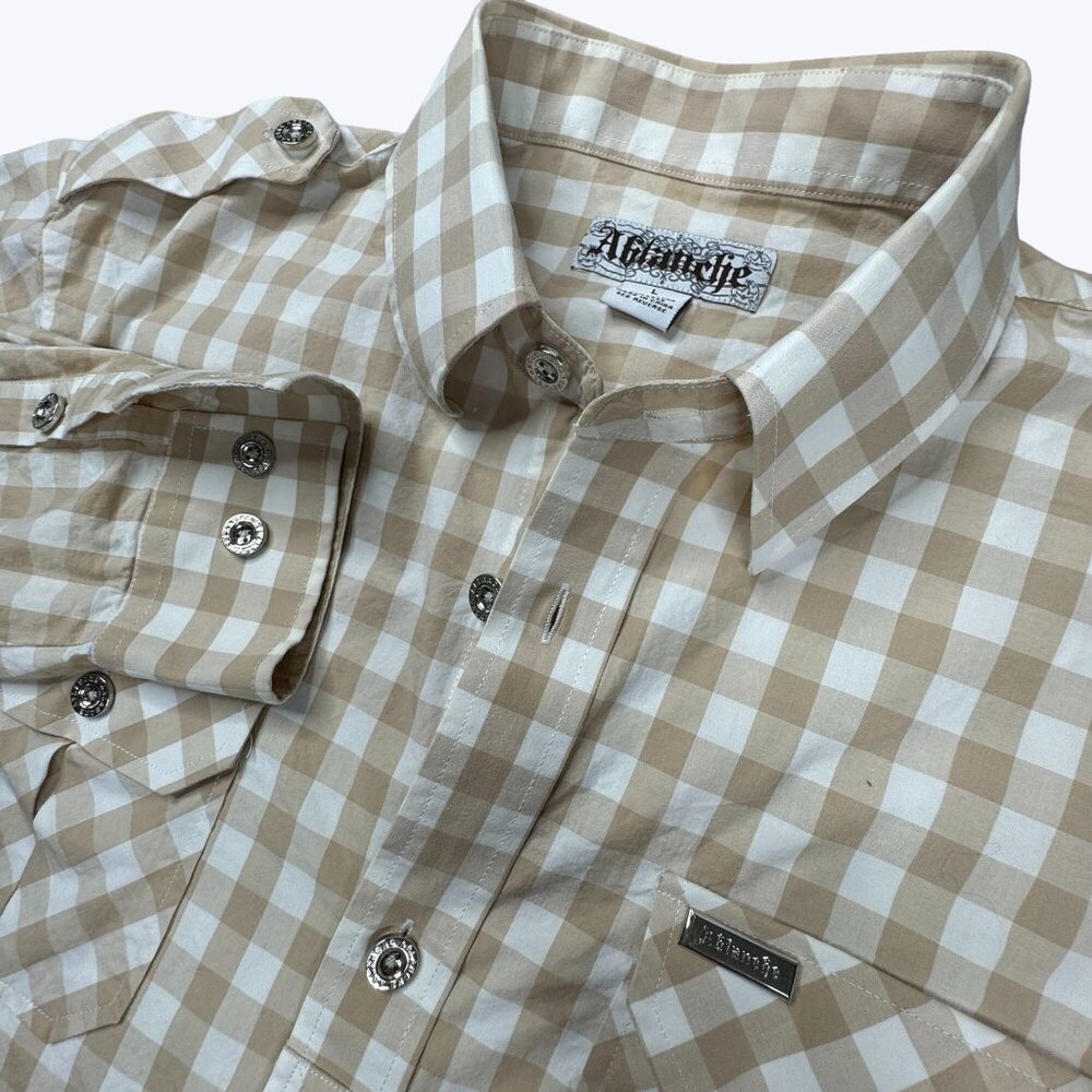 Ablanche New York Men's Long Sleeve Button Front‎ Shirt Size Large